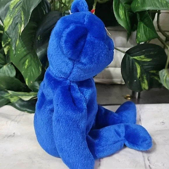 Ty Beanie Babies Original 1998 RARE Clubby Blue Teddy Bear Plush Toy NWOB